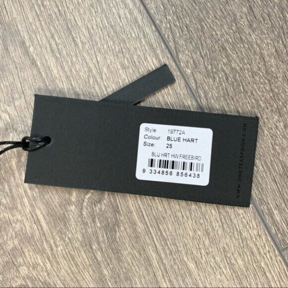 Free People One Teaspoon High Waist Freebirds Skinny Jeans Blue Hart Distressed - Picture 11 of 14